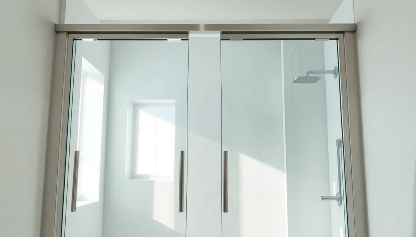 Explore stylish shower doors sliding in a modern bathroom with elegant design features.