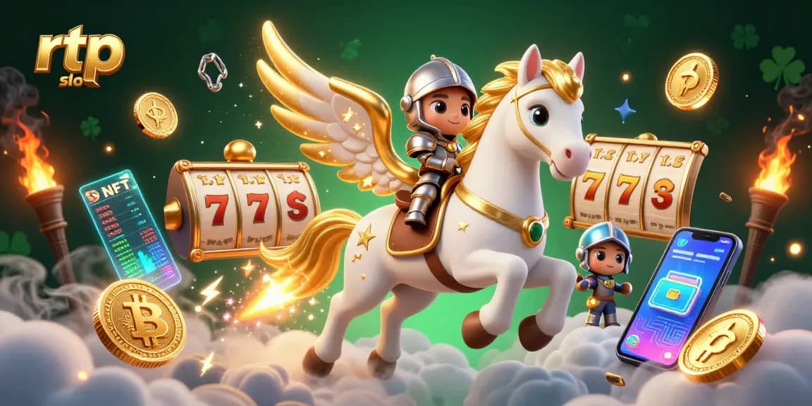 Experience the thrill of rtp slots with a celestial horse and fantasy elements, embodying luck and winning strategies.