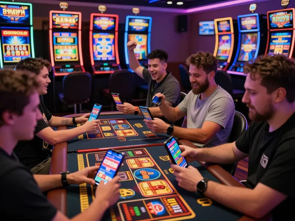 Exciting online gaming experience with players enjoying various games at tg88, vibrant atmosphere and engaging game interfaces.