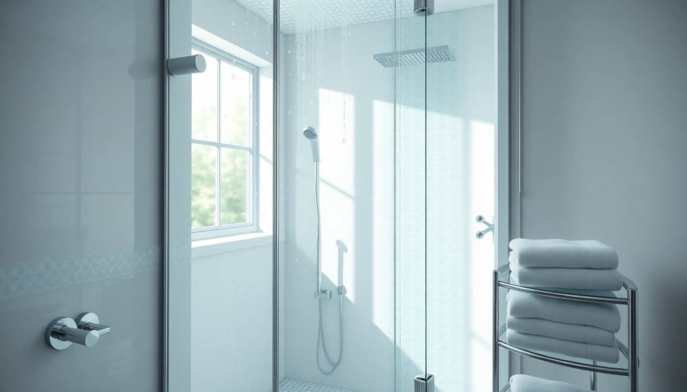 Experience elegant showers in a modern bathroom with luxurious design and soothing colors.