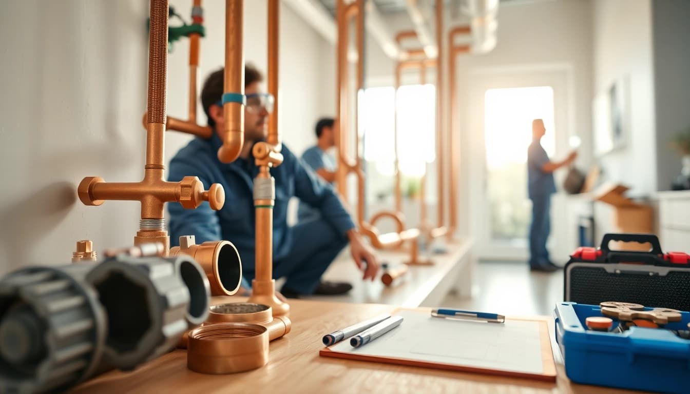 Whole house repiping services Tampa with professionals executing high-quality plumbing tasks.