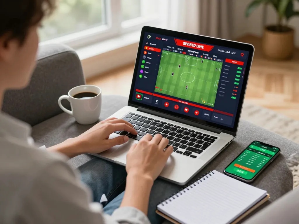 Engaging scene illustrating a user placing strategic 3Bet on an online sports betting platform.