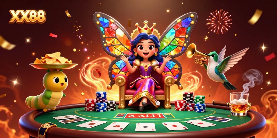 Engage in dynamic poker action with XX88, showcasing a vibrant game scene filled with excitement!