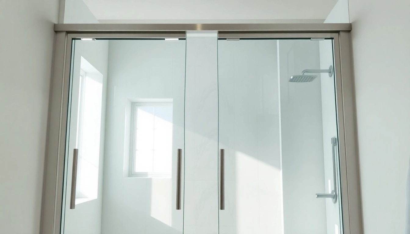 Explore stylish shower doors sliding in a modern bathroom with elegant design features.