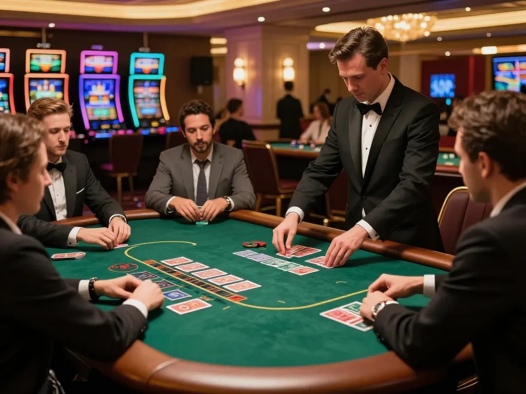 Engage in strategic gameplay at C168 blackjack tables in an upscale casino atmosphere.