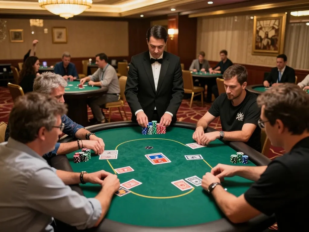 Players engage in competitive poker action at G28 COM upscale casino tables