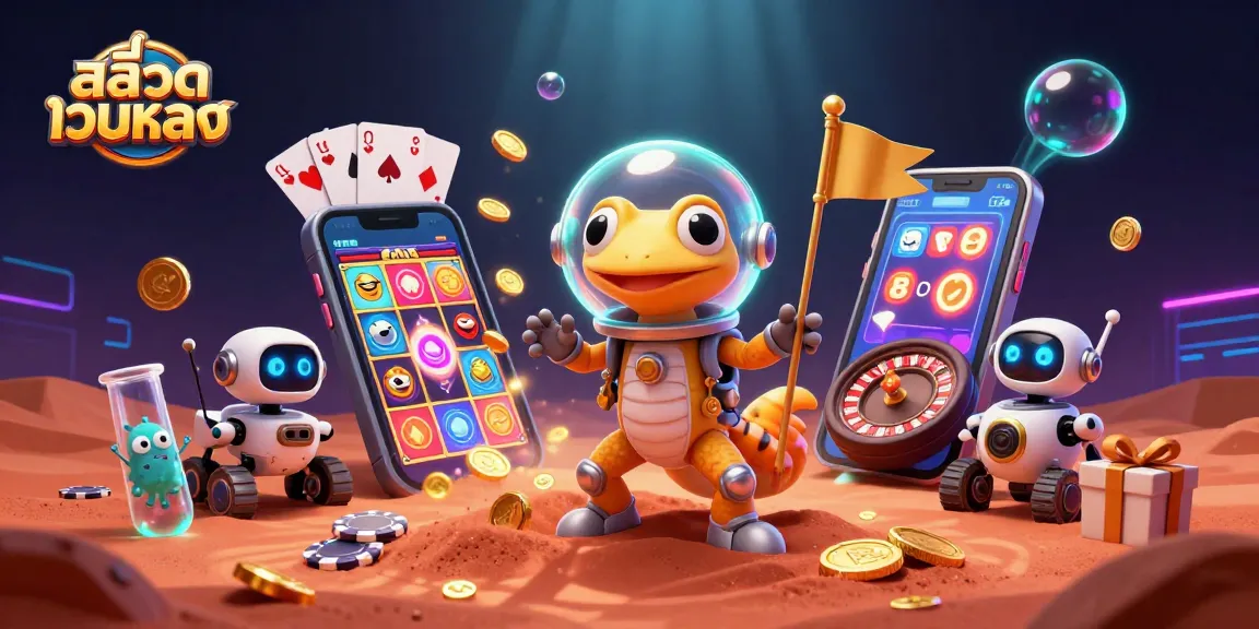 Engage with สล็อตเว็บตรง as a Martian gecko uncovers a treasure-filled casino in space.