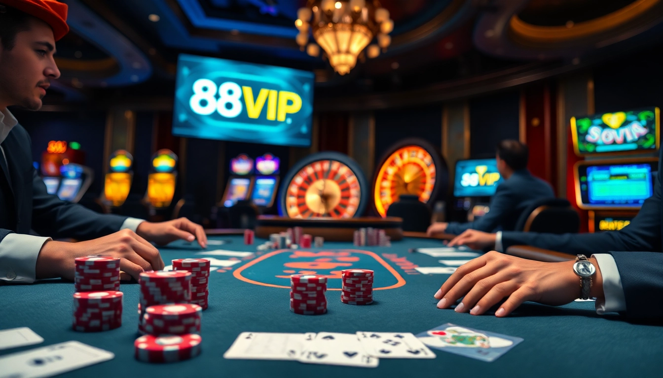 Experience high-stakes excitement at 68VIP's luxurious gaming tables with professional poker action.