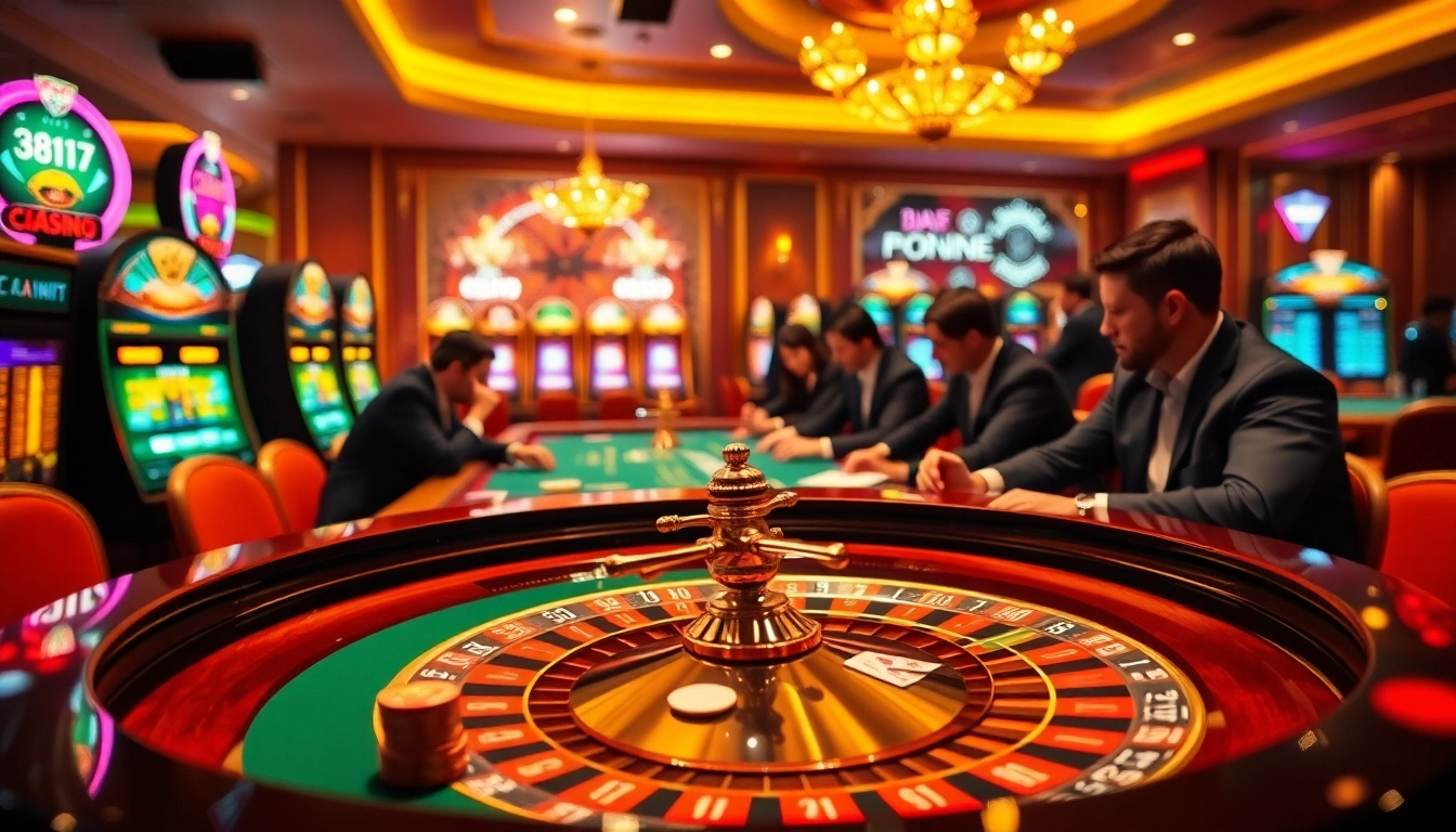 Experience excitement at 98win casino with vibrant gameplay at a roulette table.