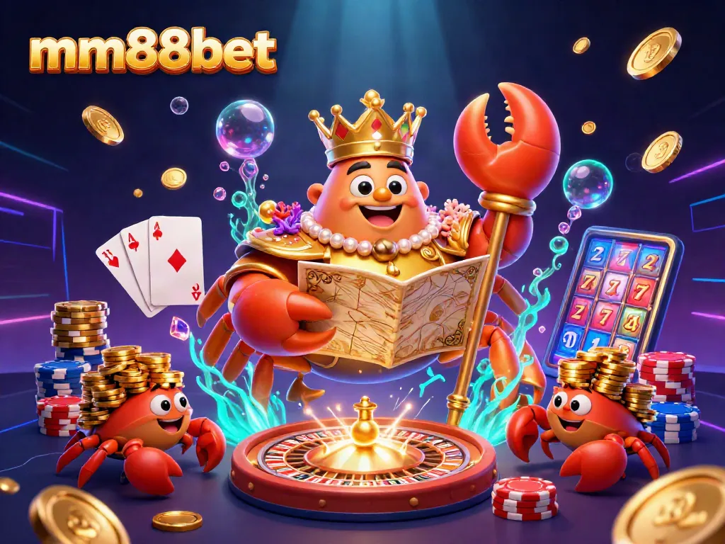 Engage with mm88bet through the vibrant golden crab emperor’s casino adventure, showcasing royal treasures.