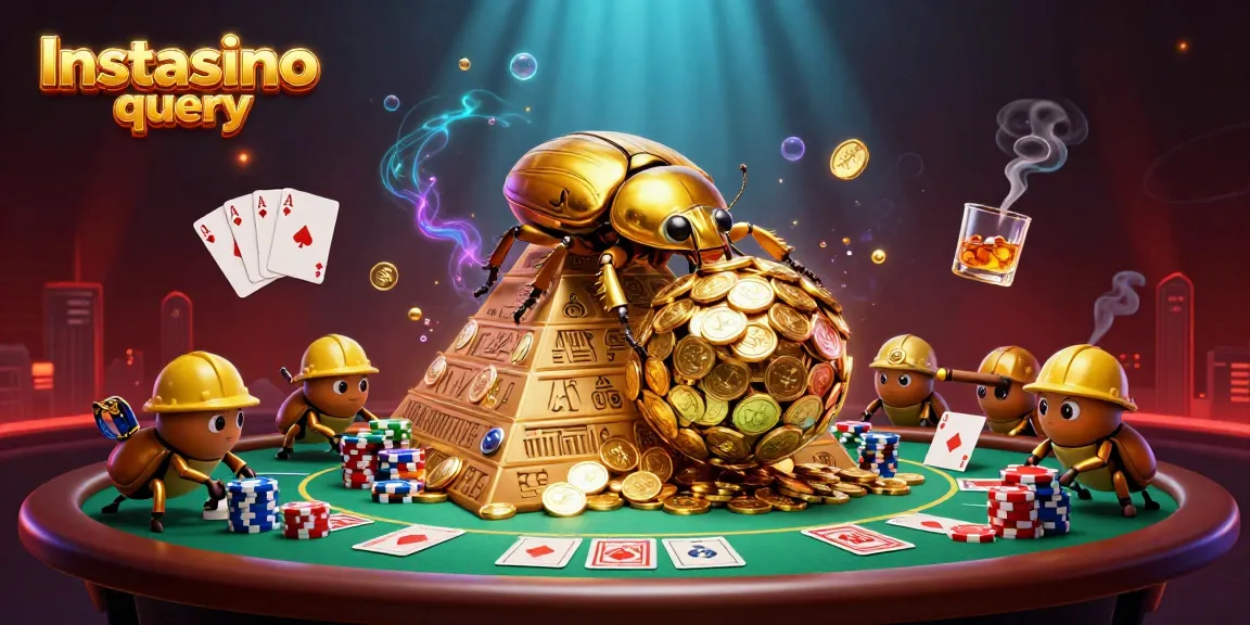 Engage in Instasino query with dynamic 3D illustration showcasing vibrant casino action.
