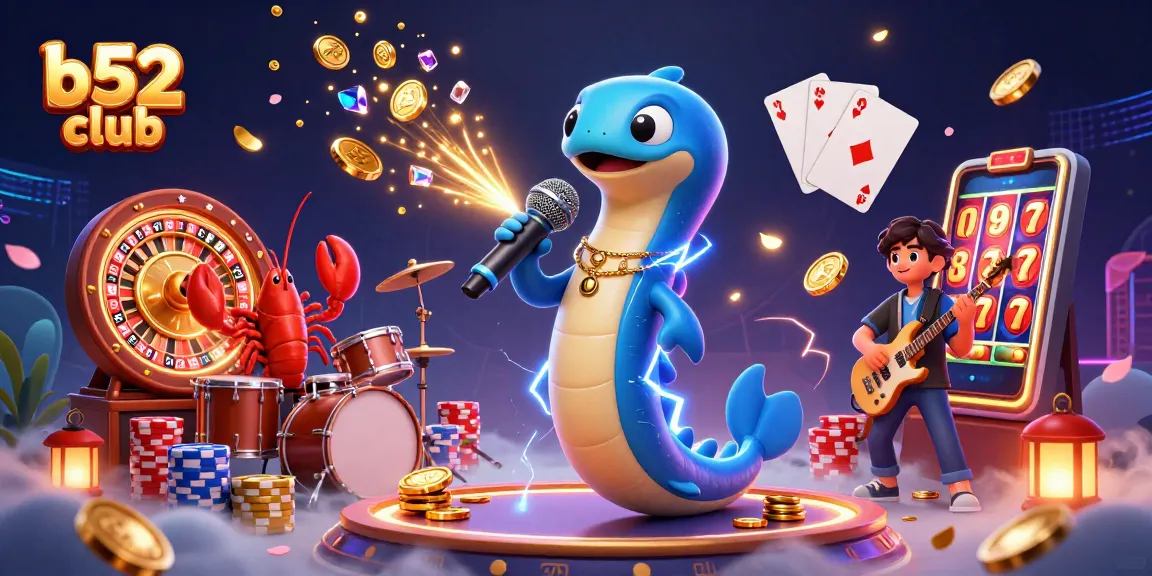 Engage with b52 club's dynamic underwater casino scene of an electric eel DJ, lobster drummer and seahorse guitarist.