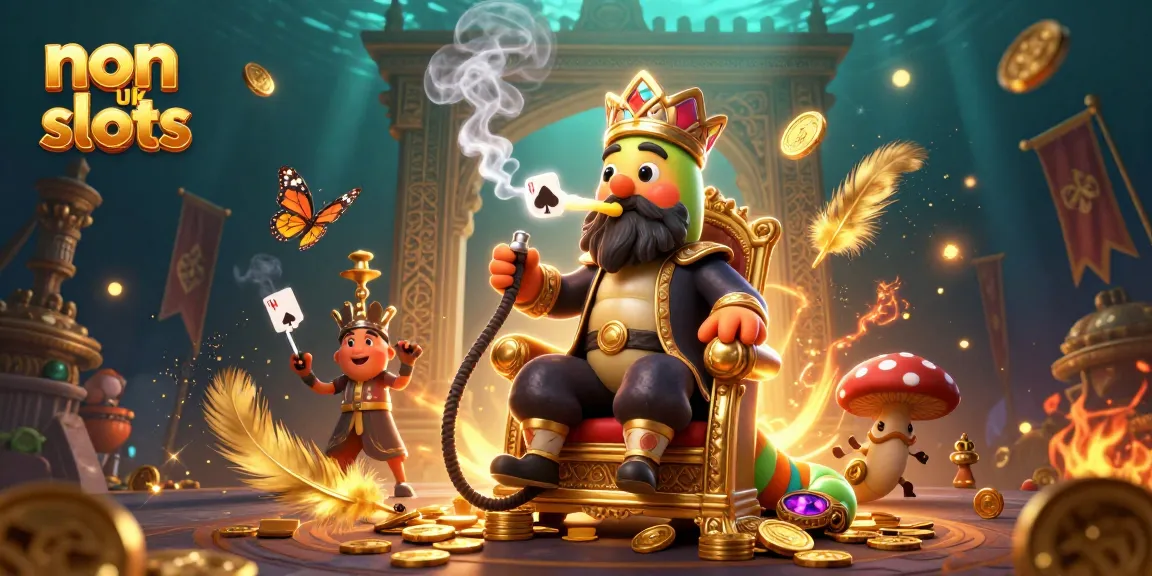Experience non UK slots excitement with engaging casino characters and vibrant game elements.