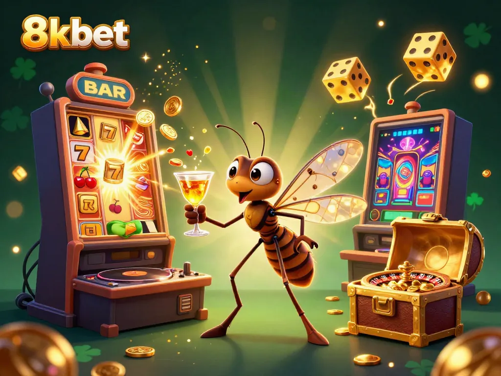 Experience the excitement of 8xbet with vibrant casino elements and engaging characters in action.