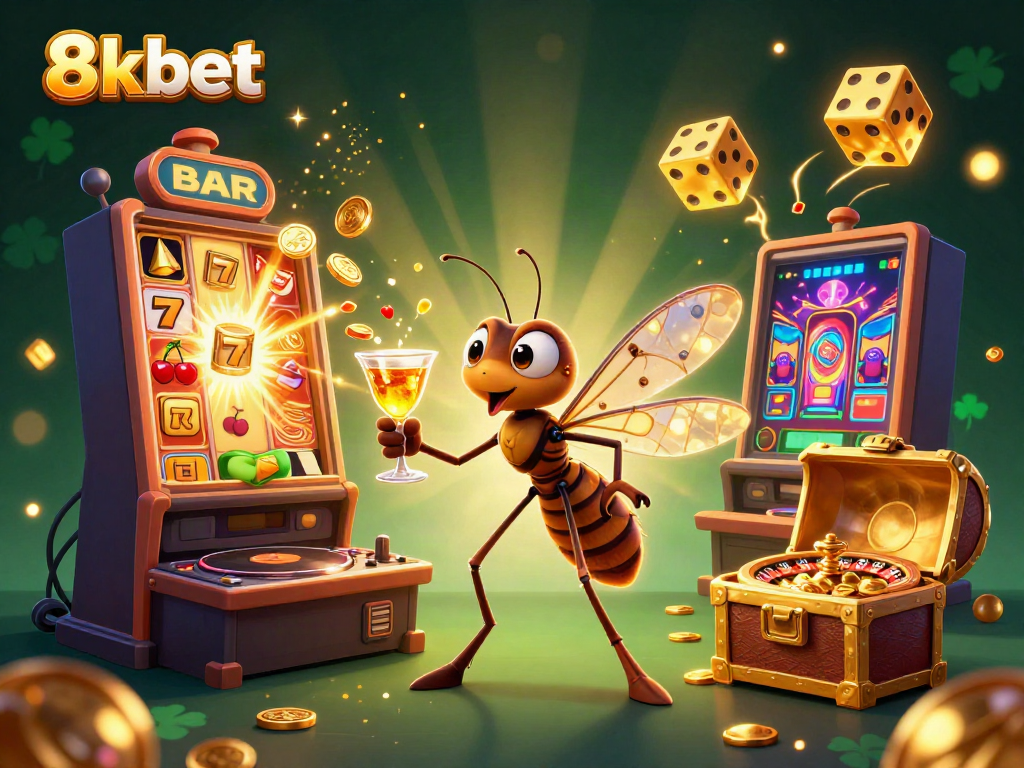 Experience the excitement of 8xbet with vibrant casino elements and engaging characters in action.