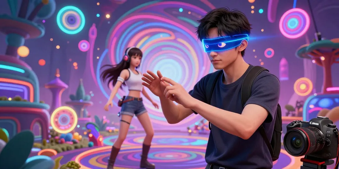 Engaging mind control hentai gameplay scene with hypnotic characters and vibrant virtual landscape