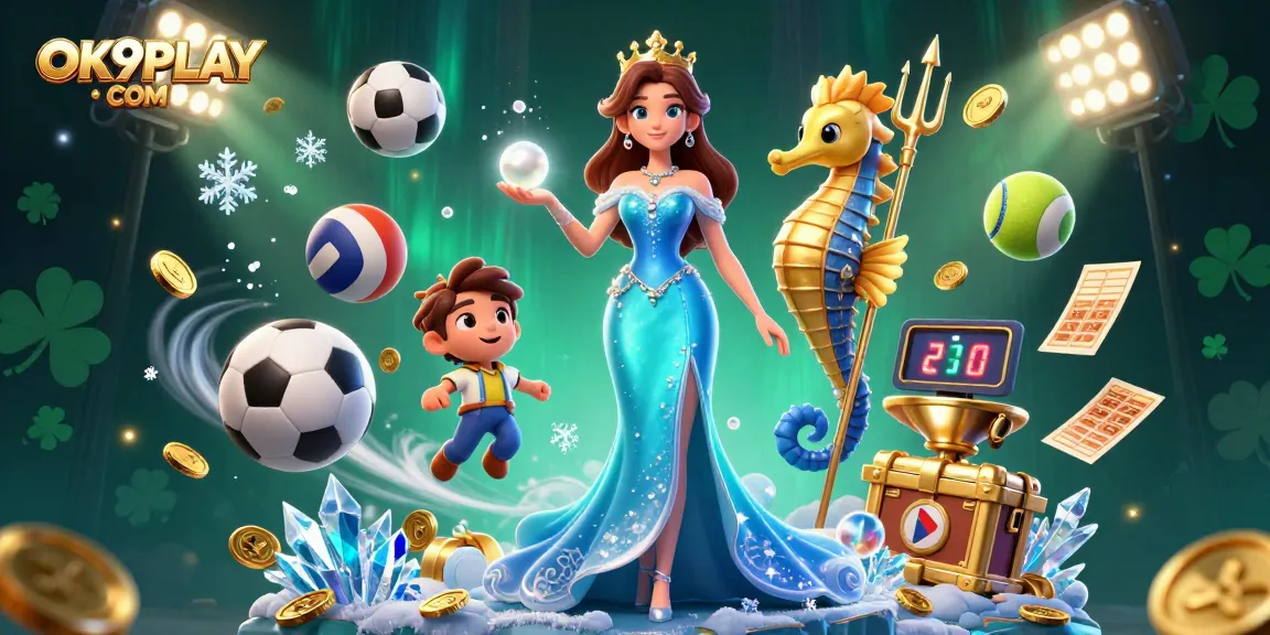 Engage with thrilling sports betting on OK9PLAY COM, featuring dynamic balls and stunning elements.
