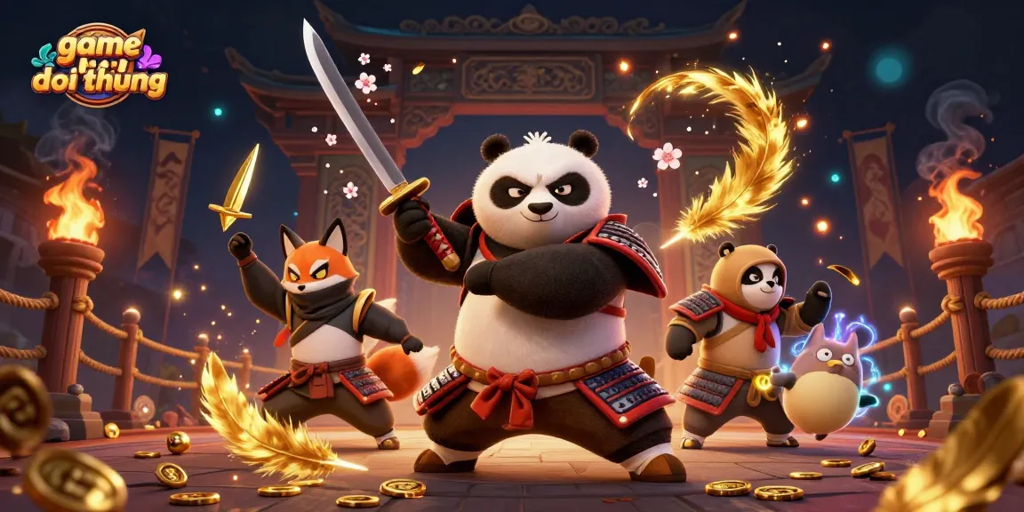 Engage with game bai doi thuong alongside fierce characters in a dynamic casino scene filled with excitement.