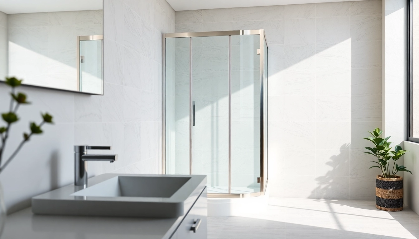 Erleben Sie die Eleganz der sonni Duschkabine 90x90 in einem modernen Badezimmer mit stilvollen Glasdetails.