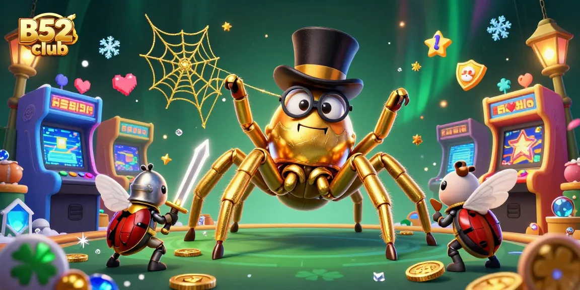 B52club offers colorful gambling excitement with casino elements and dynamic characters in a rich 3D scene.