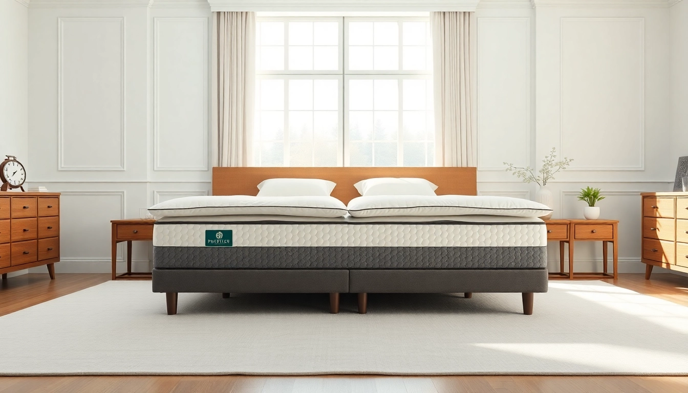 Showcase of a split king mattress in a beautifully arranged bedroom, highlighting comfort and style.