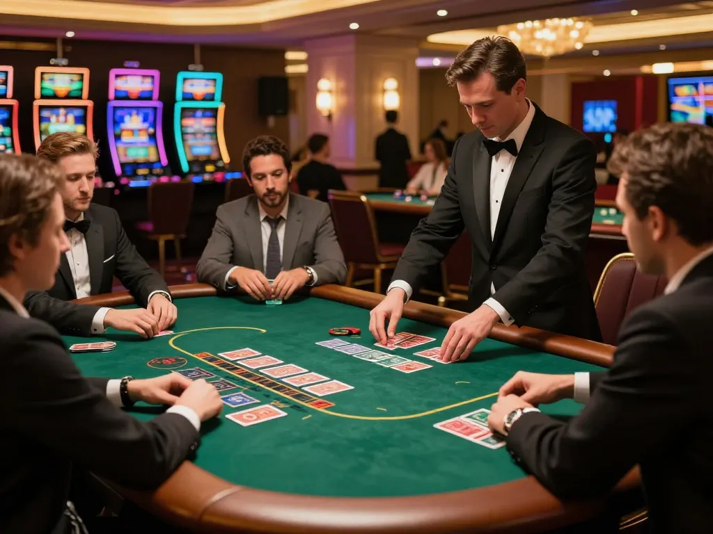 Engage in strategic gameplay at C168 blackjack tables in an upscale casino atmosphere.