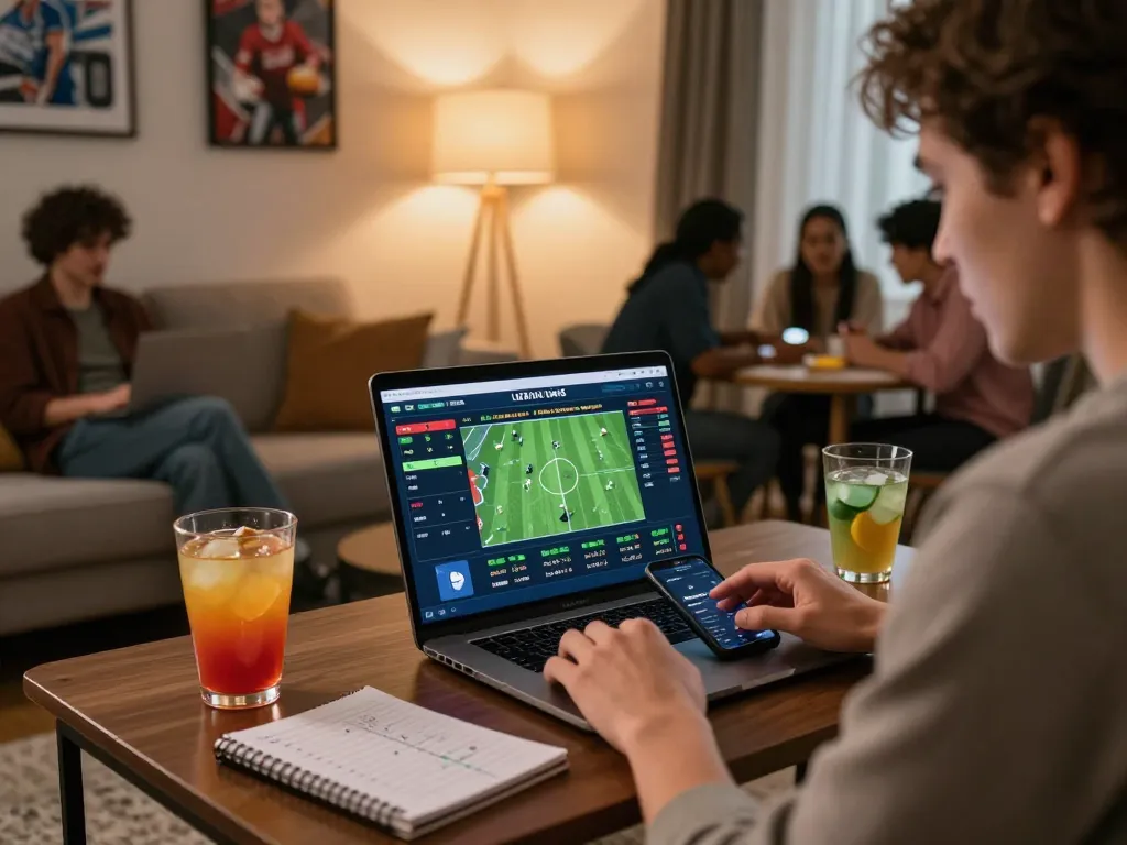 open88 đăng nhập to exciting live sports betting session in a cozy home setup.