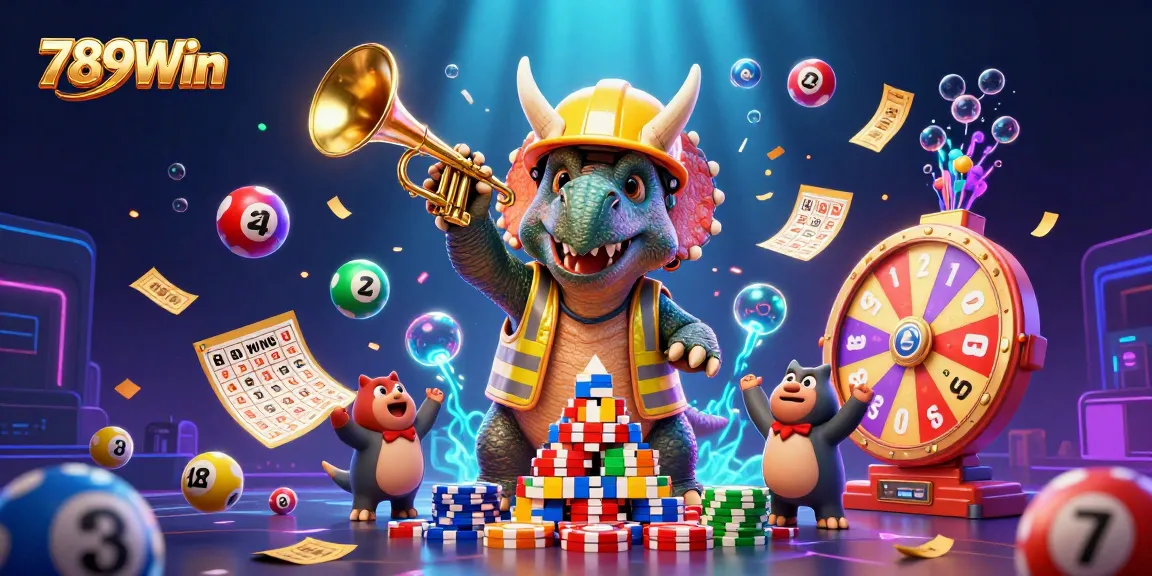 Play thrilling games and win big on 789Win with vibrant lottery and casino action in a dynamic scene.