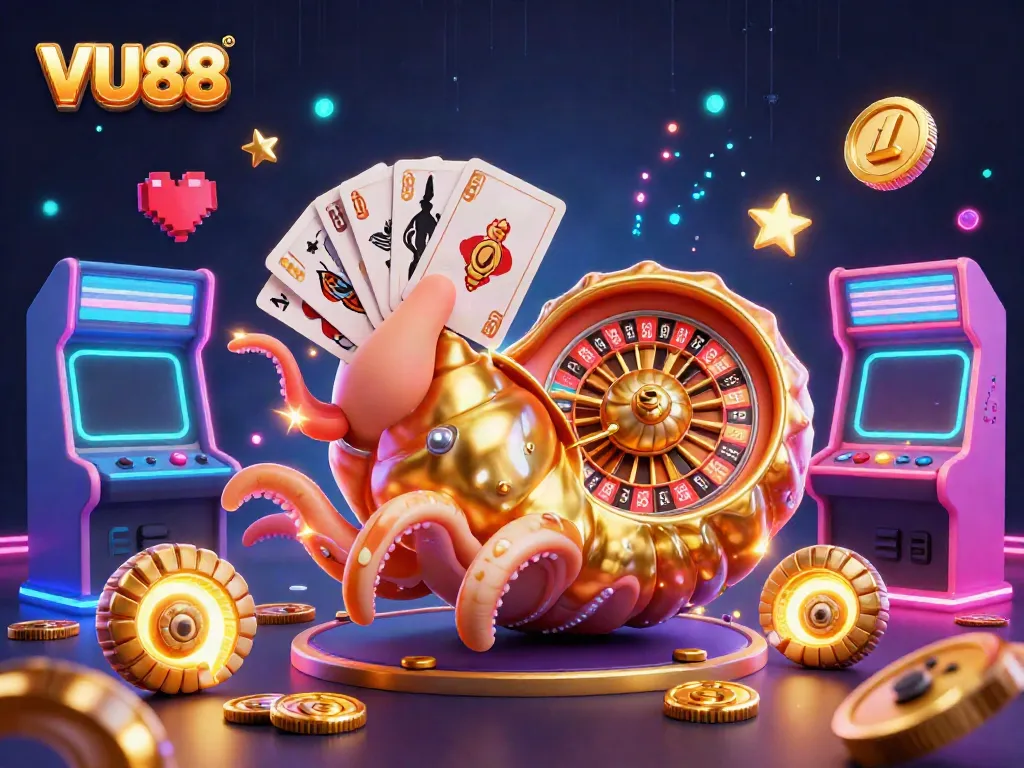 Spin the roulette with VU88's vibrant casino atmosphere rich in colors and unique gaming elements.
