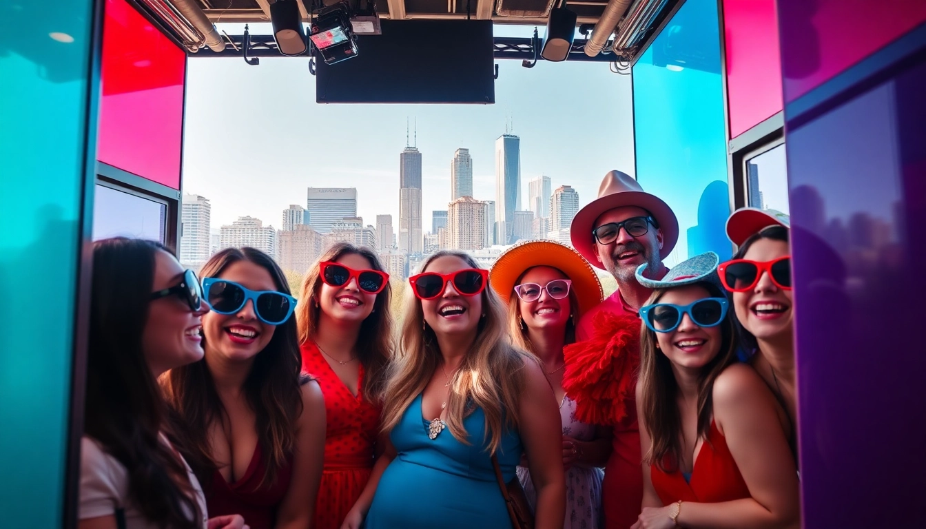 Capture the excitement of a photo booth rental chicago experience at a lively Chicago event.