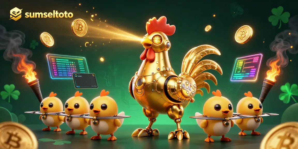 Experience exciting gambling with sumseltoto as golden rooster robots beam winning patterns.