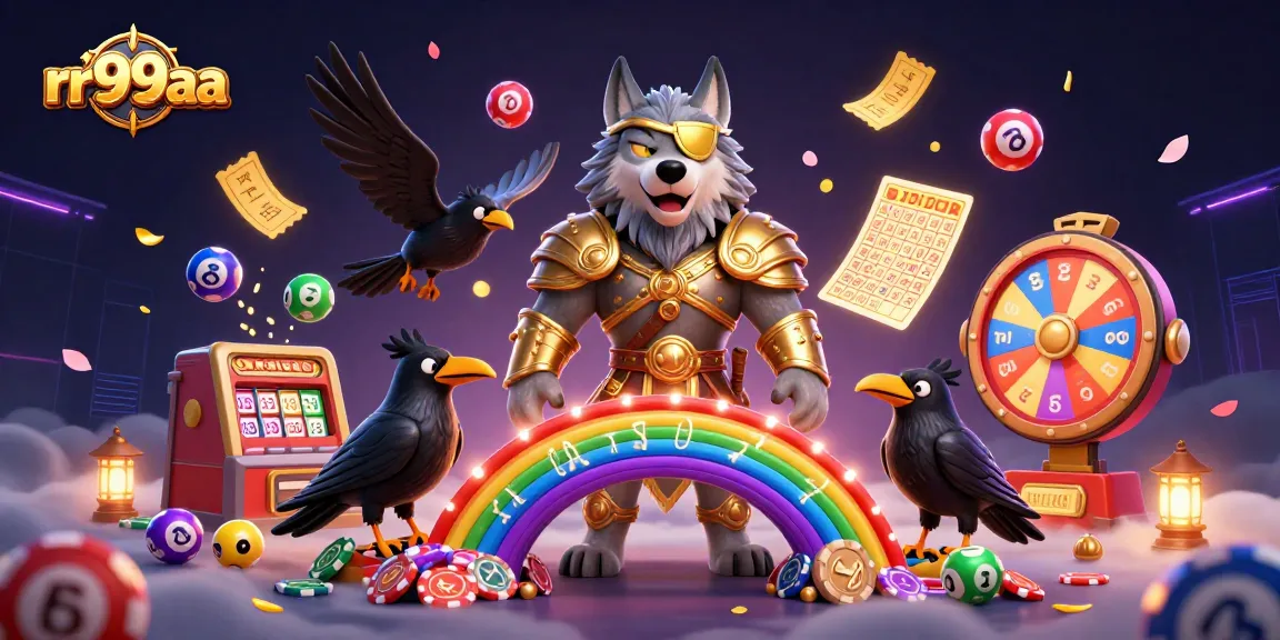 Experience the thrilling excitement of rr99aa with a vibrant casino-themed 3D illustration featuring Norse mythology elements.