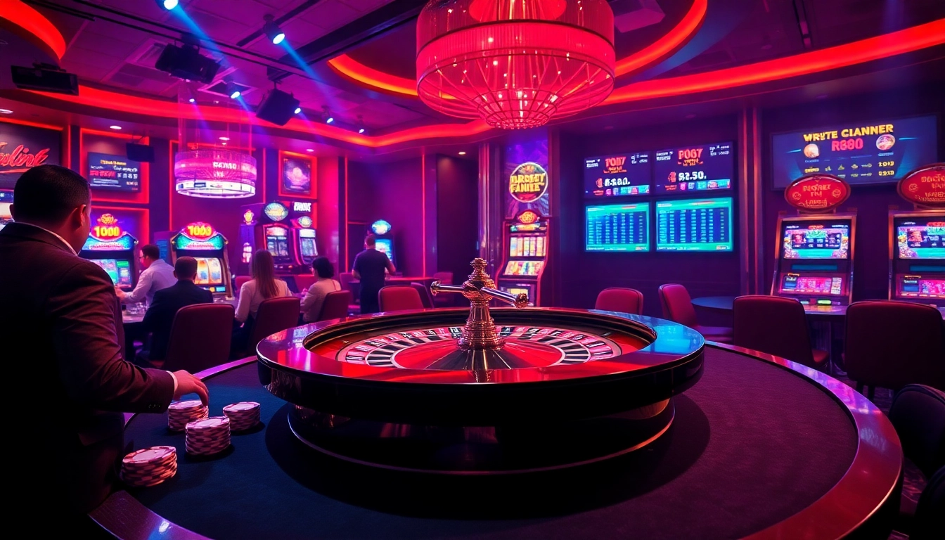 Players enjoying high-stakes games at a luxurious casino, emphasizing the rr88 link experience.