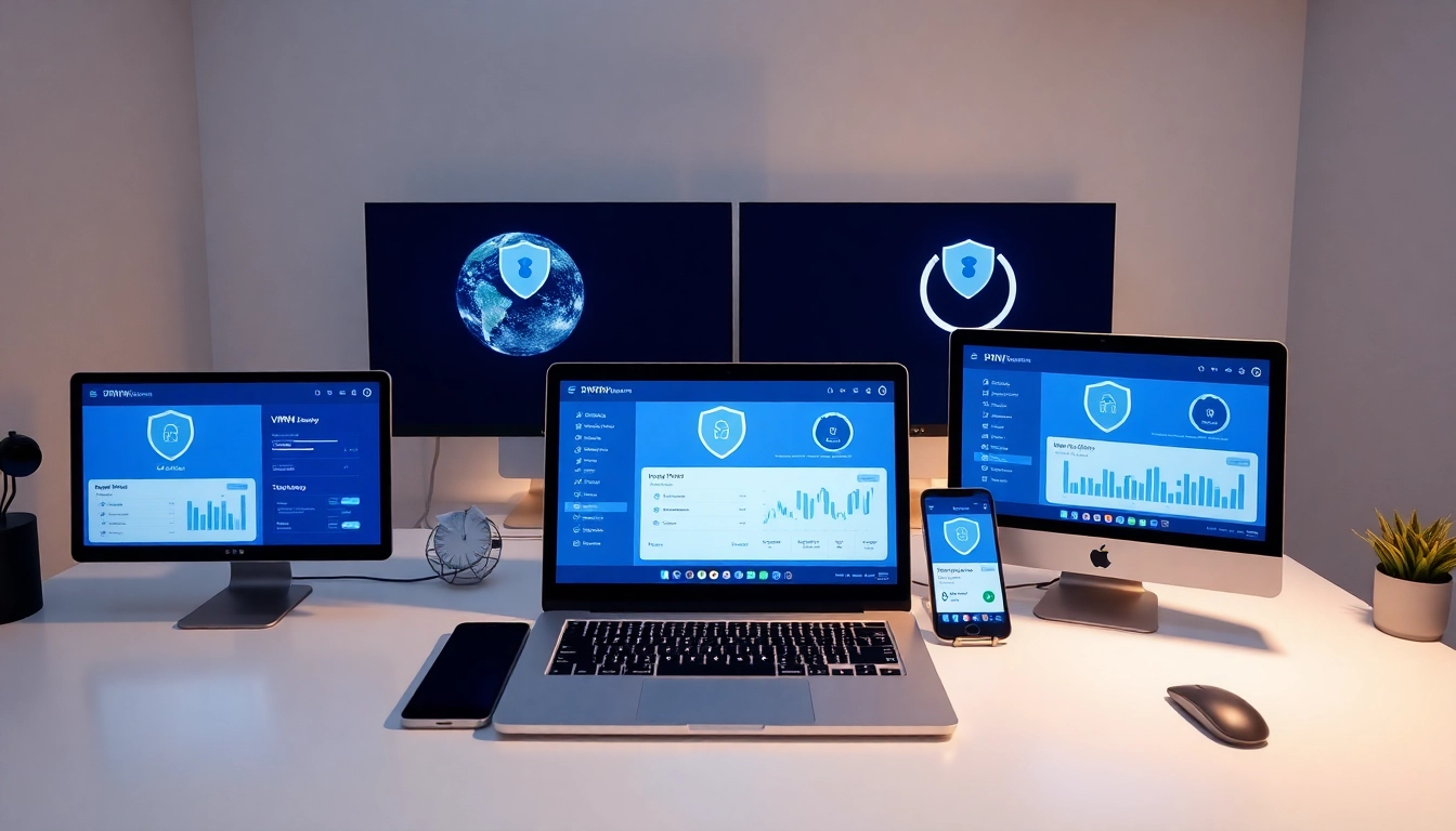 快连官网：在多设备上展示直观的 VPN 界面，强调安全性与连接性。