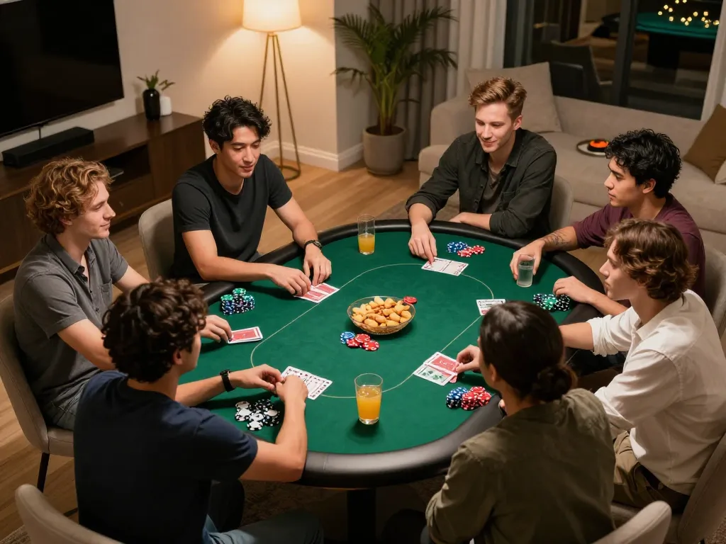 C168 bet poker night with friends enjoying strategic gameplay and lively interactions around a table