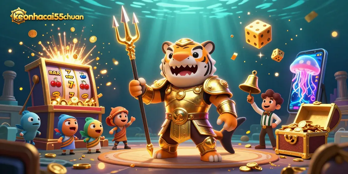 Engage with keonhacai55chuan's thrilling underwater jackpot scene filled with dynamic casino elements.