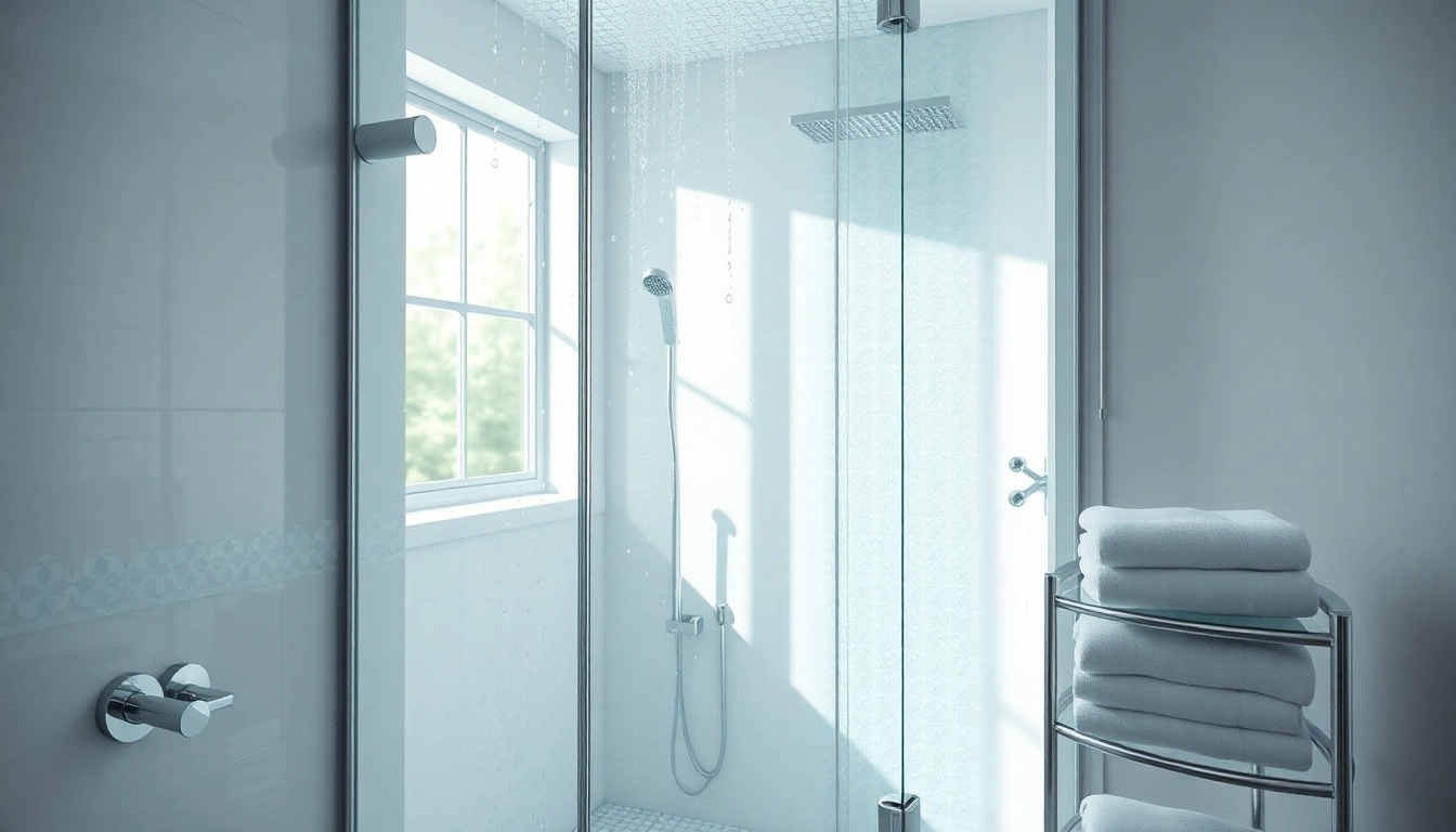 Experience elegant showers in a modern bathroom with luxurious design and soothing colors.