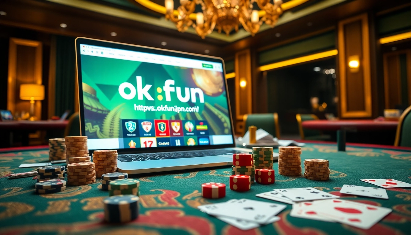 Experience thrilling online gaming at https://okfun.jpn.com/ with elegant casino visuals and lively atmosphere.