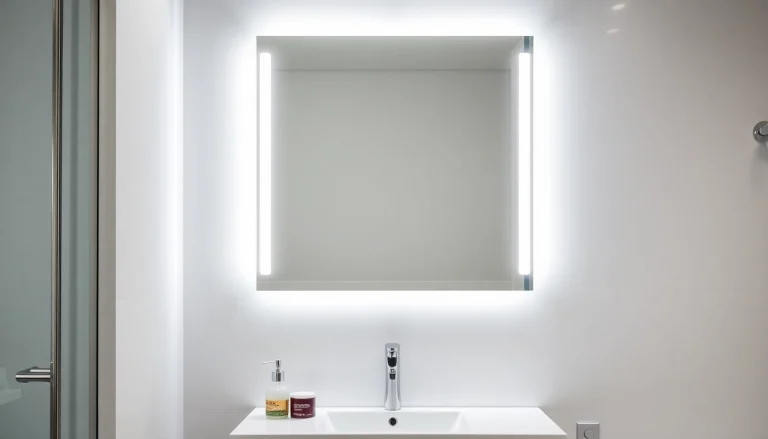 Transform your space with this elegant led mirror bathroom featuring bright illumination and sleek design.