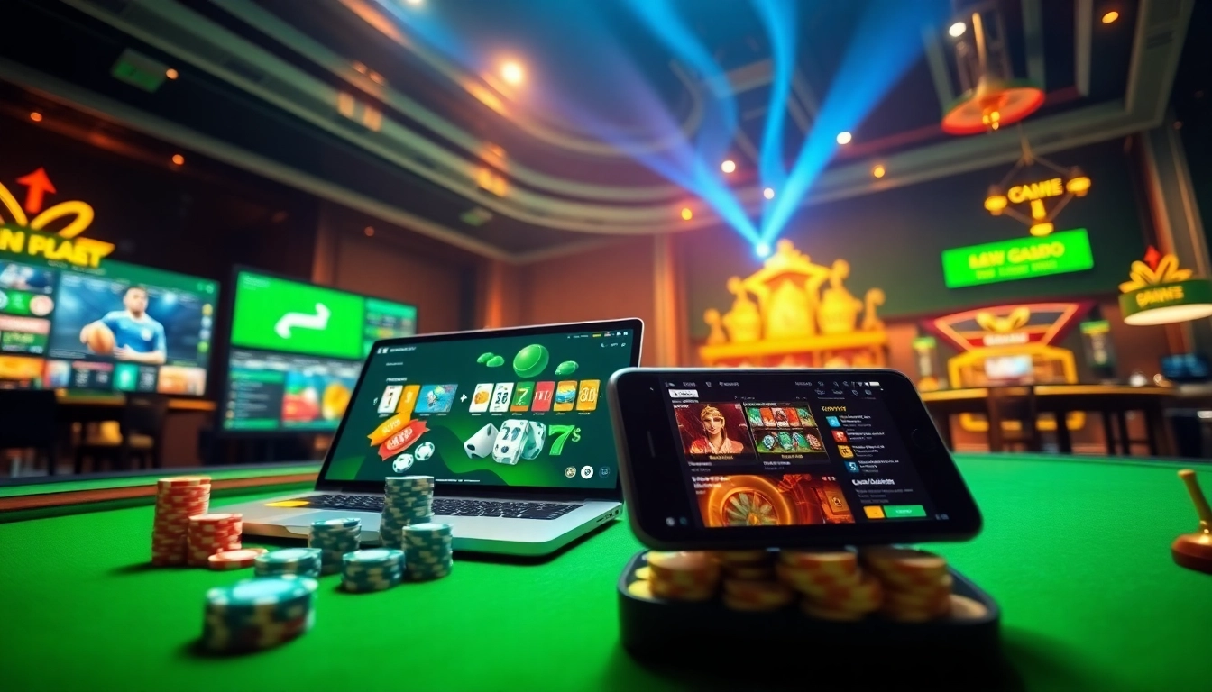 Exciting online betting scene at vin777.gb.net with vibrant gaming elements.