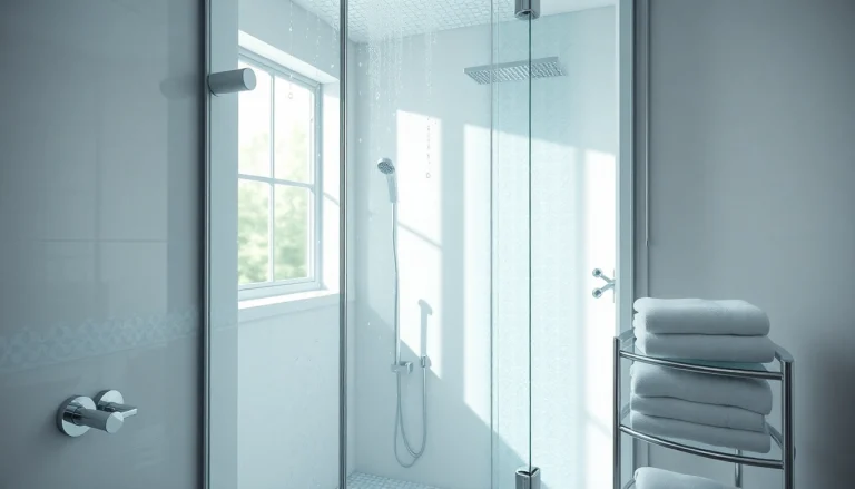 Experience elegant showers in a modern bathroom with luxurious design and soothing colors.