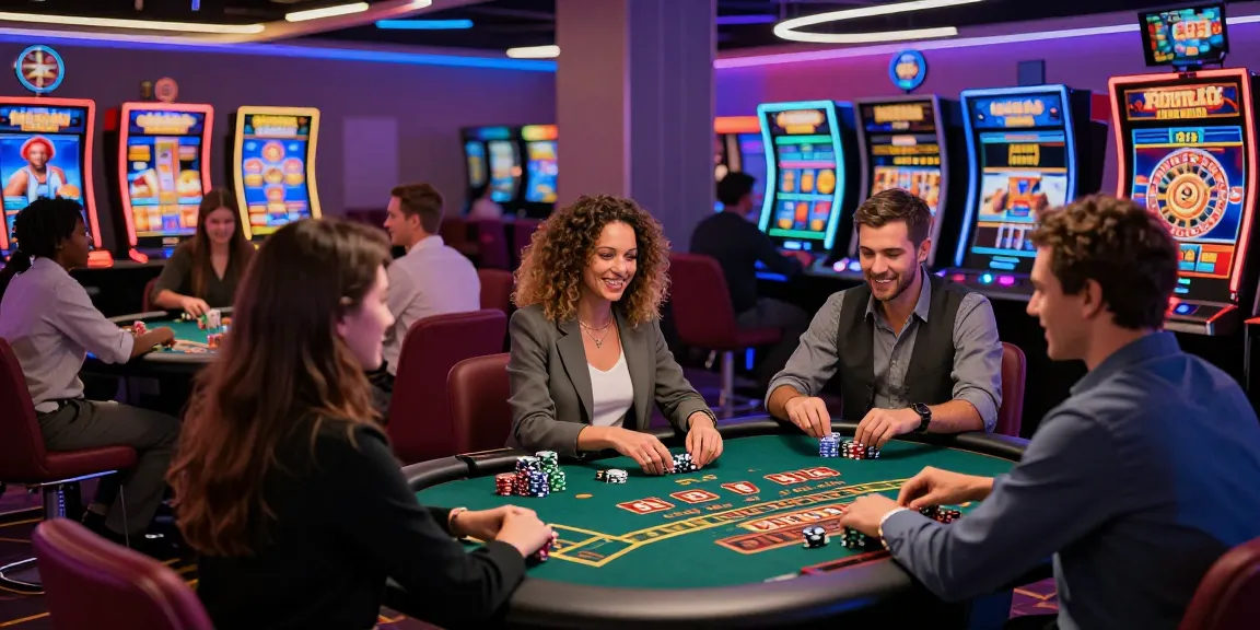 Players enjoying a diverse array of games at non-UK casinos, showcasing festive gaming atmosphere from https://tootingpharmacypractice.co.uk.